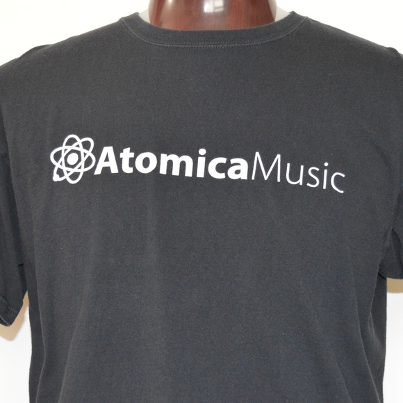 Atomica Music Graphic T Shirt XL Black Audio TV - Picture 2 of 6